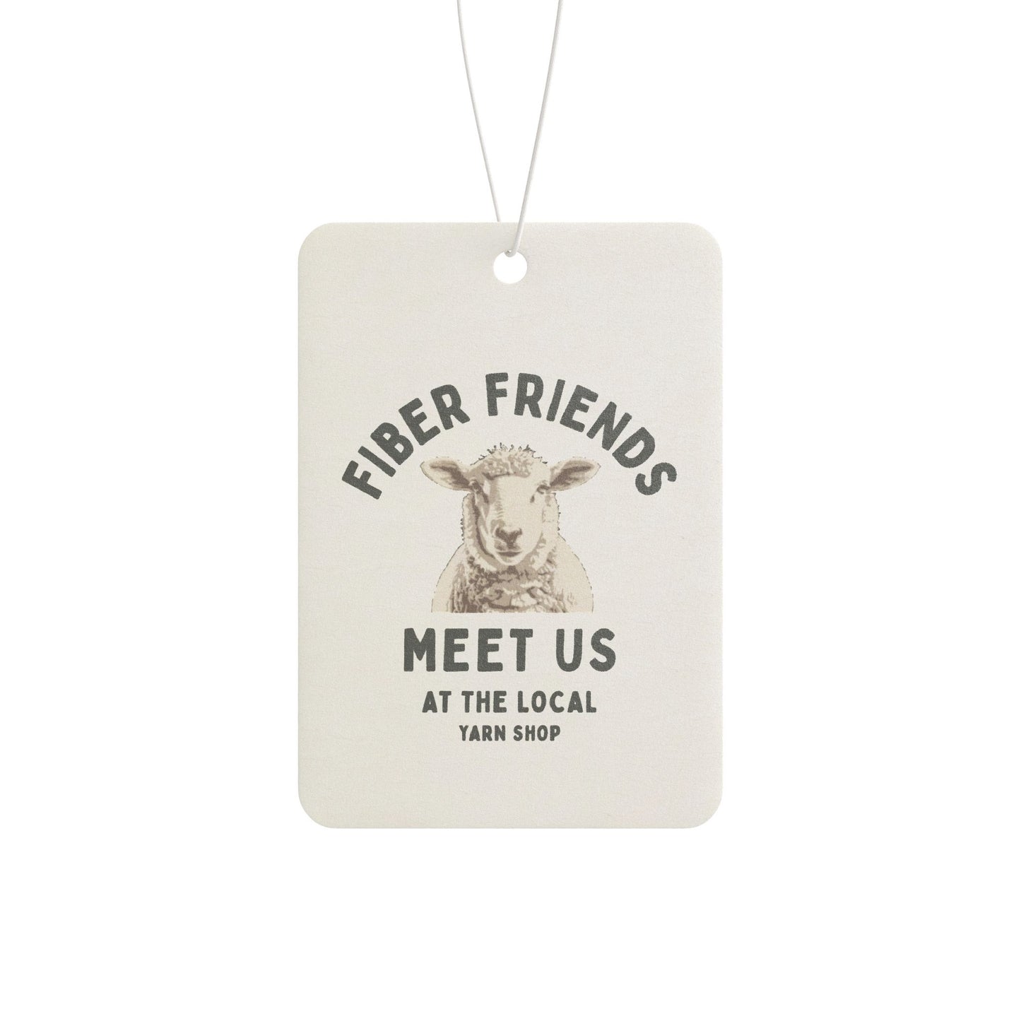 Car Air Freshener — "Fiber Friends" Design (Meet Us at the Local Yarn Shop)