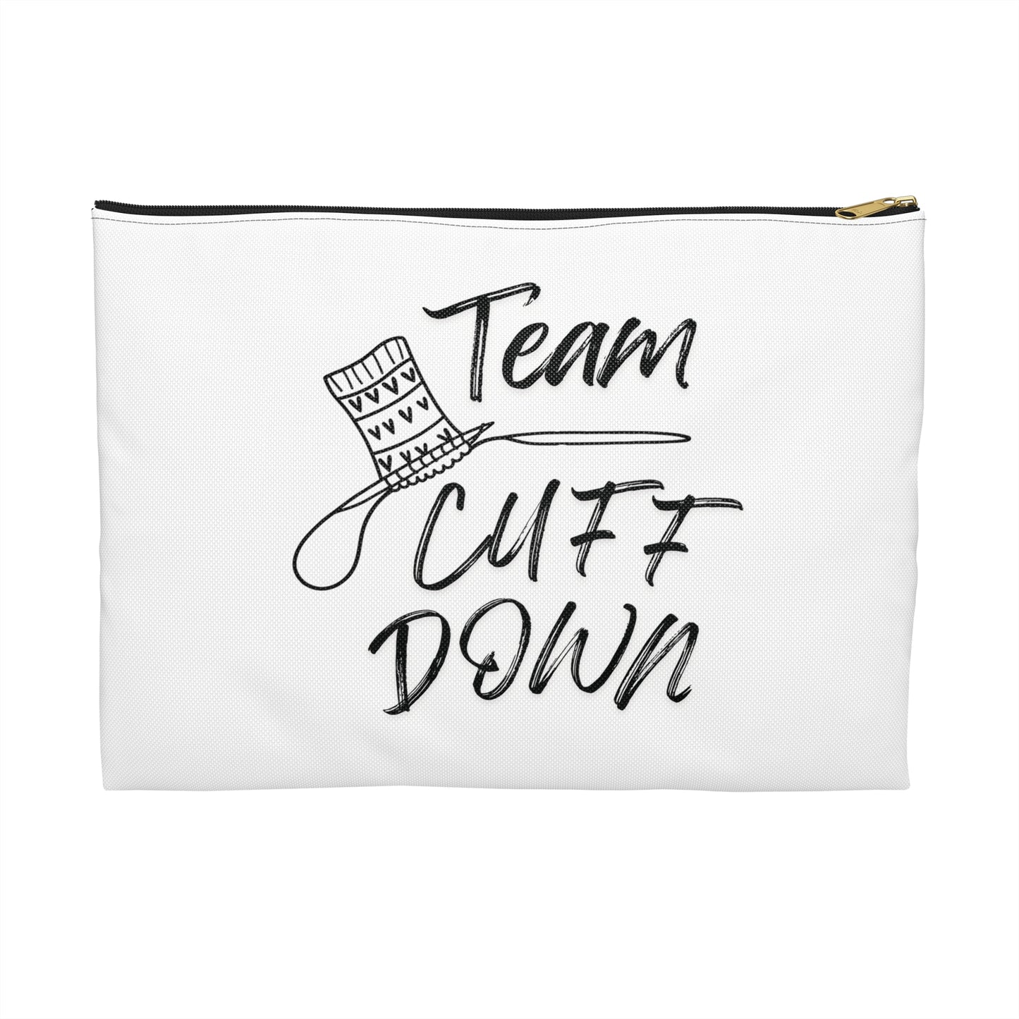 Accessory Pouch — "Team Cuff Down" Winter Print Zipper Pouch