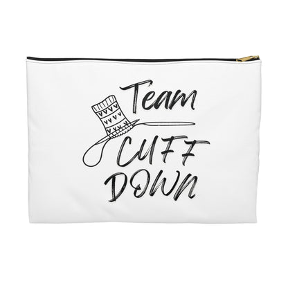 Accessory Pouch — "Team Cuff Down" Winter Print Zipper Pouch