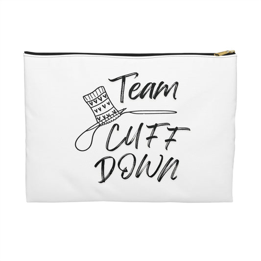 Accessory Pouch — "Team Cuff Down" Winter Print Zipper Pouch