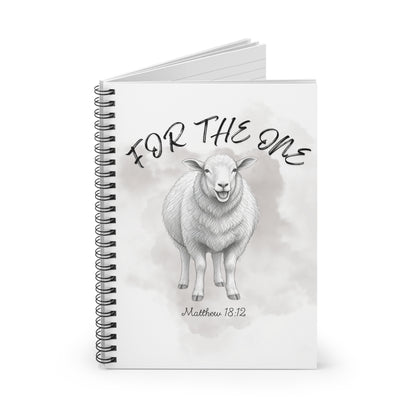 For The One Sheep Spiral Notebook — Matthew 18:12 Journal