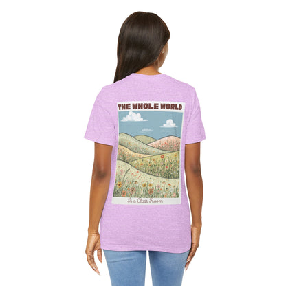 The Whole World Tee — Vintage Meadow Graphic T-Shirt
