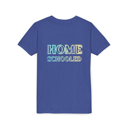 Home Schooled Youth Tee | Pastel Gradient Text, Back Print