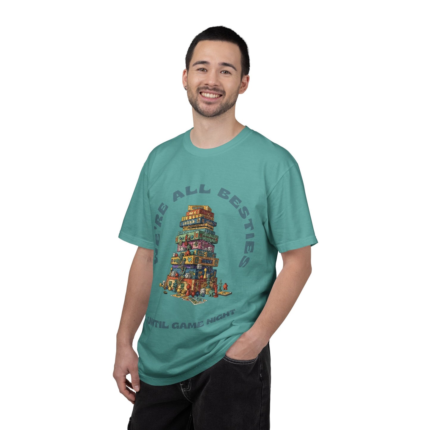 Game Night Besties T-Shirt — "We're All Besties Until Game Night" Graphic Tee