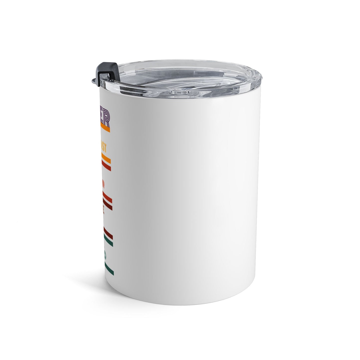 Knitter 10oz Tumbler — 'Knitter: Yarn Enthusiast, Cozy Creator, Needle Ninja, Wool Wizard' Travel Cup
