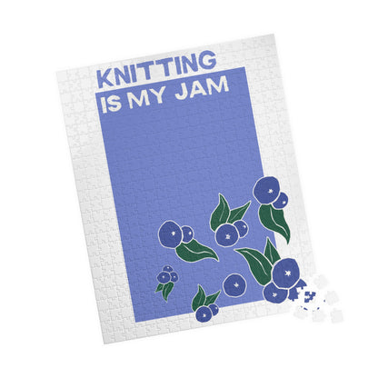 Knitting Is My Jam huckleberry Puzzle