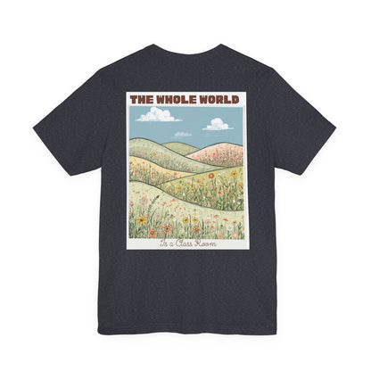 The Whole World Tee — Vintage Meadow Graphic T-Shirt