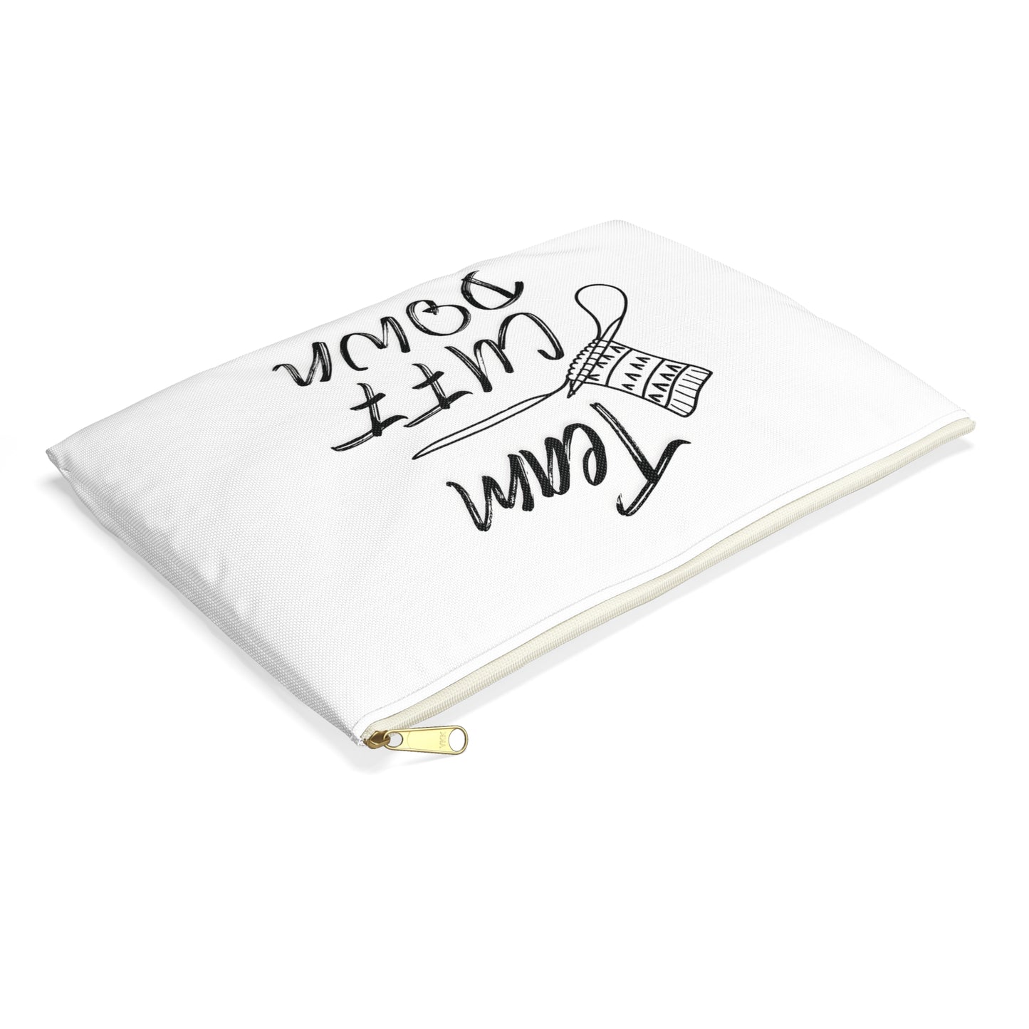 Accessory Pouch — "Team Cuff Down" Winter Print Zipper Pouch