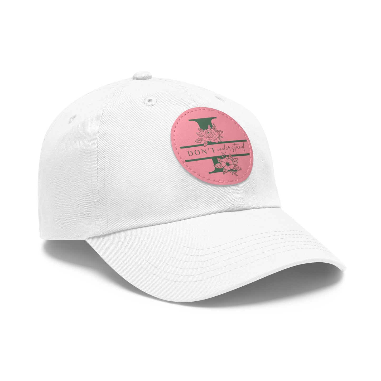 Hat  I dont uinderstand  Leather Patch Baseball Cap