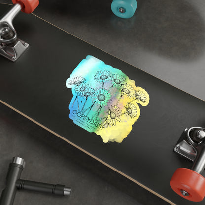 Holographic Daisy Die-Cut Sticker — Oopsydaisy Floral Rainbow Sticker