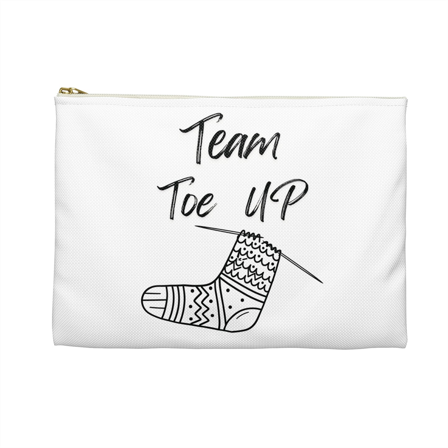 Accessory Pouch — "Team Cuff Down" Winter Print Zipper Pouch