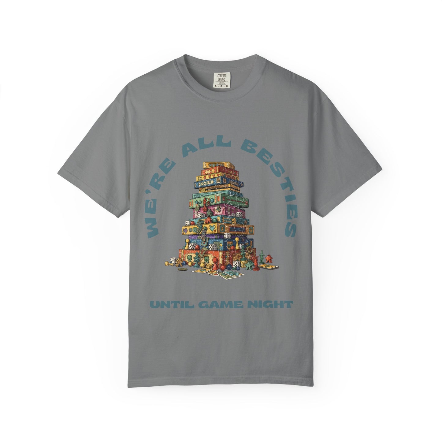 Game Night Besties T-Shirt — "We're All Besties Until Game Night" Graphic Tee