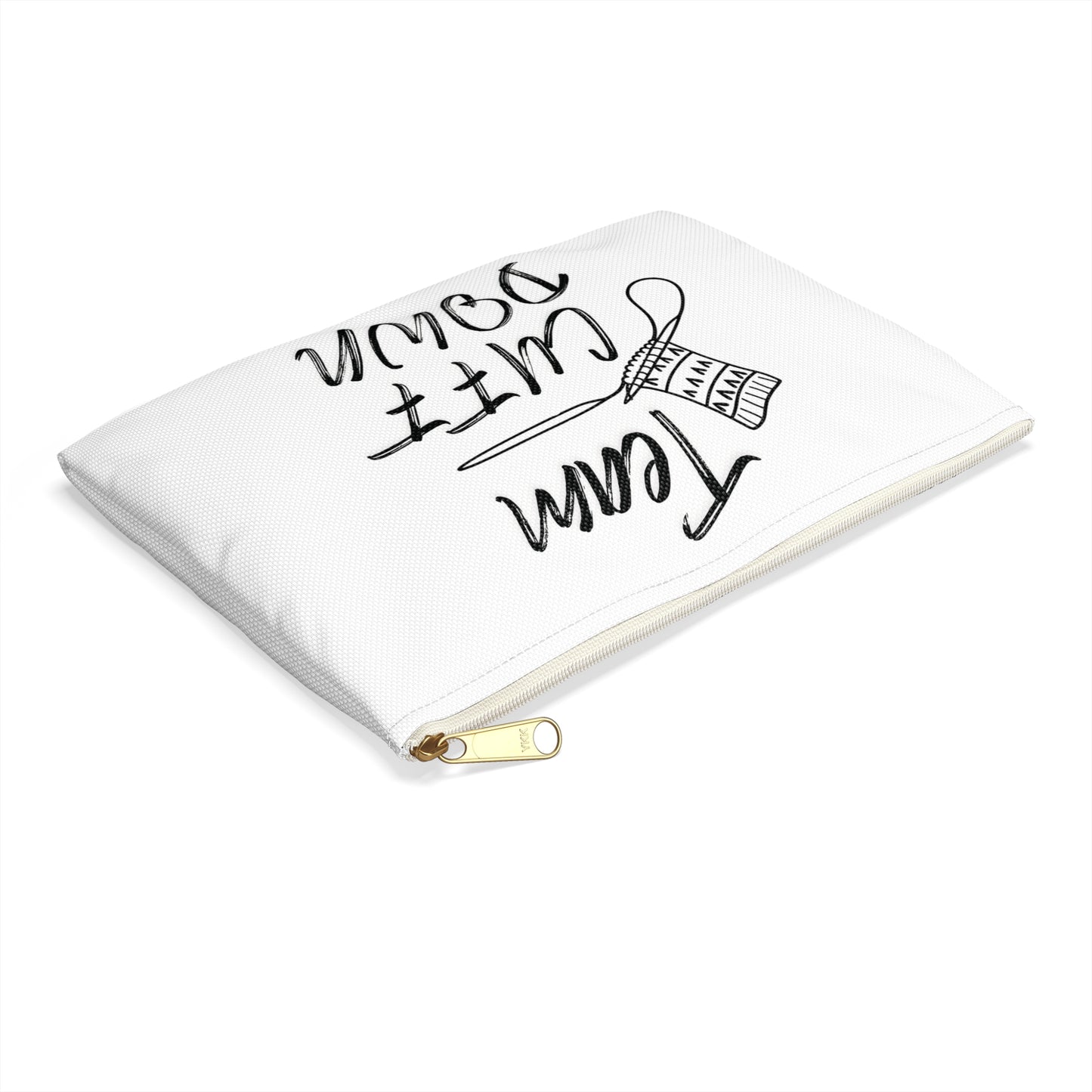 Accessory Pouch — "Team Cuff Down" Winter Print Zipper Pouch