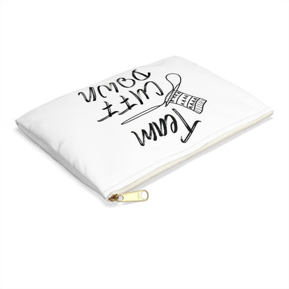 Accessory Pouch — "Team Cuff Down" Winter Print Zipper Pouch