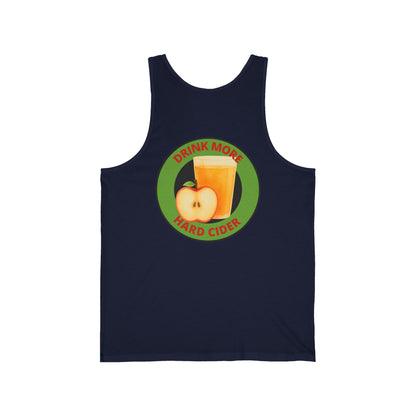 Hard Cider Tank Top — "Drink More Hard Cider" Apple Juice Design