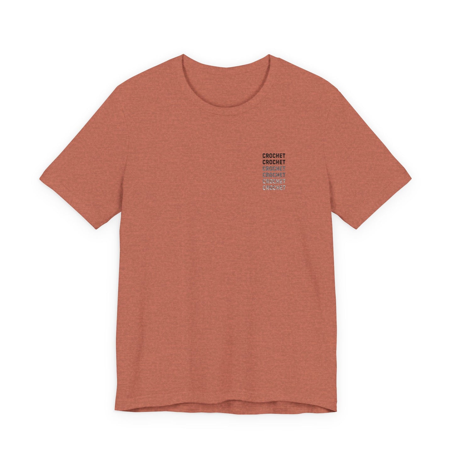 Orange Small-Logo Tee — 'Crochet' Graphic Pocket T-Shirt