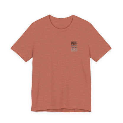 Orange Small-Logo Tee — 'Crochet' Graphic Pocket T-Shirt