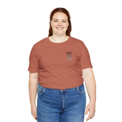Orange Small-Logo Tee — 'Crochet' Graphic Pocket T-Shirt