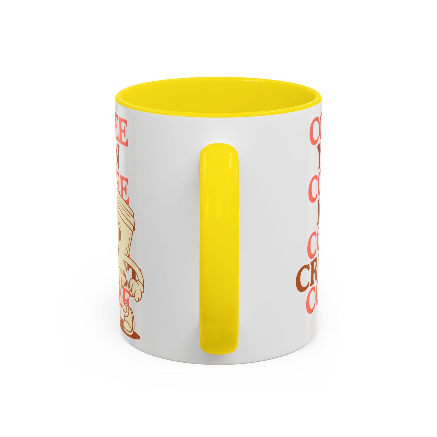 Coffee, Yarn, Knit, Crochet Coffee Mug | Retro Coffee Cup Design
