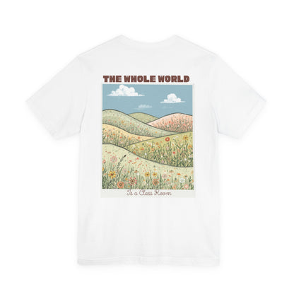 The Whole World Tee — Vintage Meadow Graphic T-Shirt