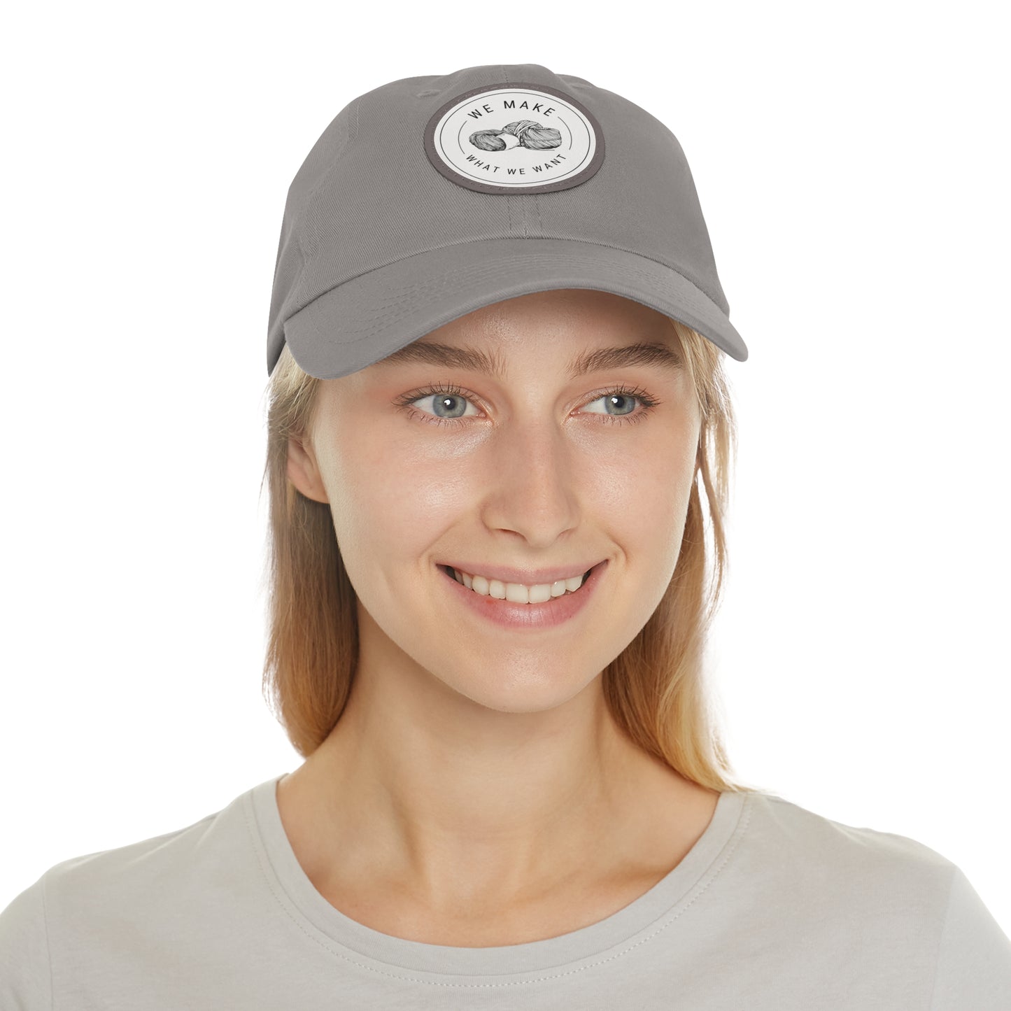 Dad Hat — Round Leather Patch “We Make What We Make”
