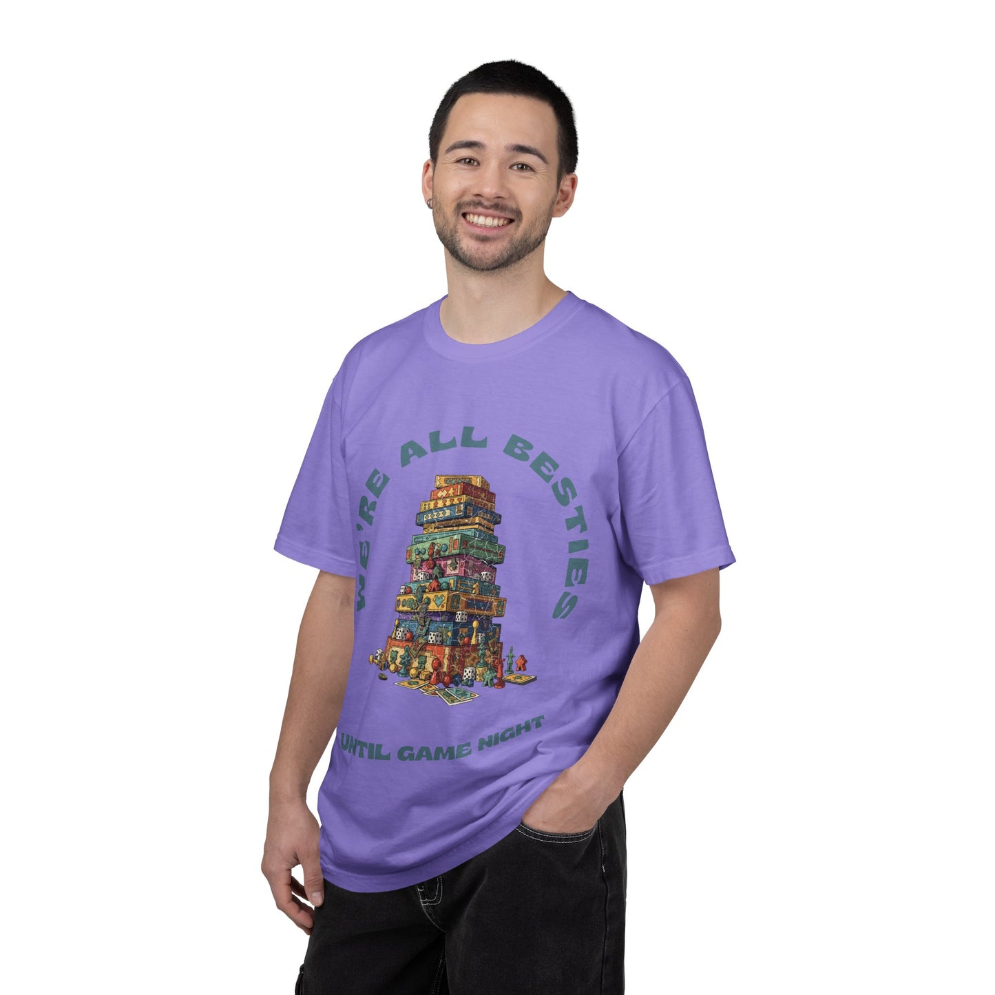 Game Night Besties T-Shirt — "We're All Besties Until Game Night" Graphic Tee
