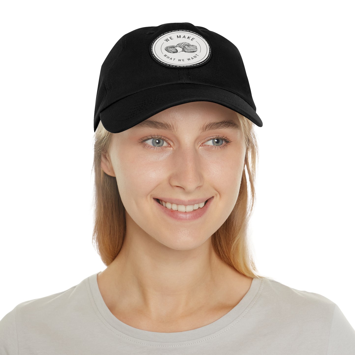 Dad Hat — Round Leather Patch “We Make What We Make”