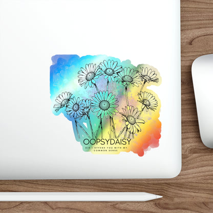 Holographic Daisy Die-Cut Sticker — Oopsydaisy Floral Rainbow Sticker