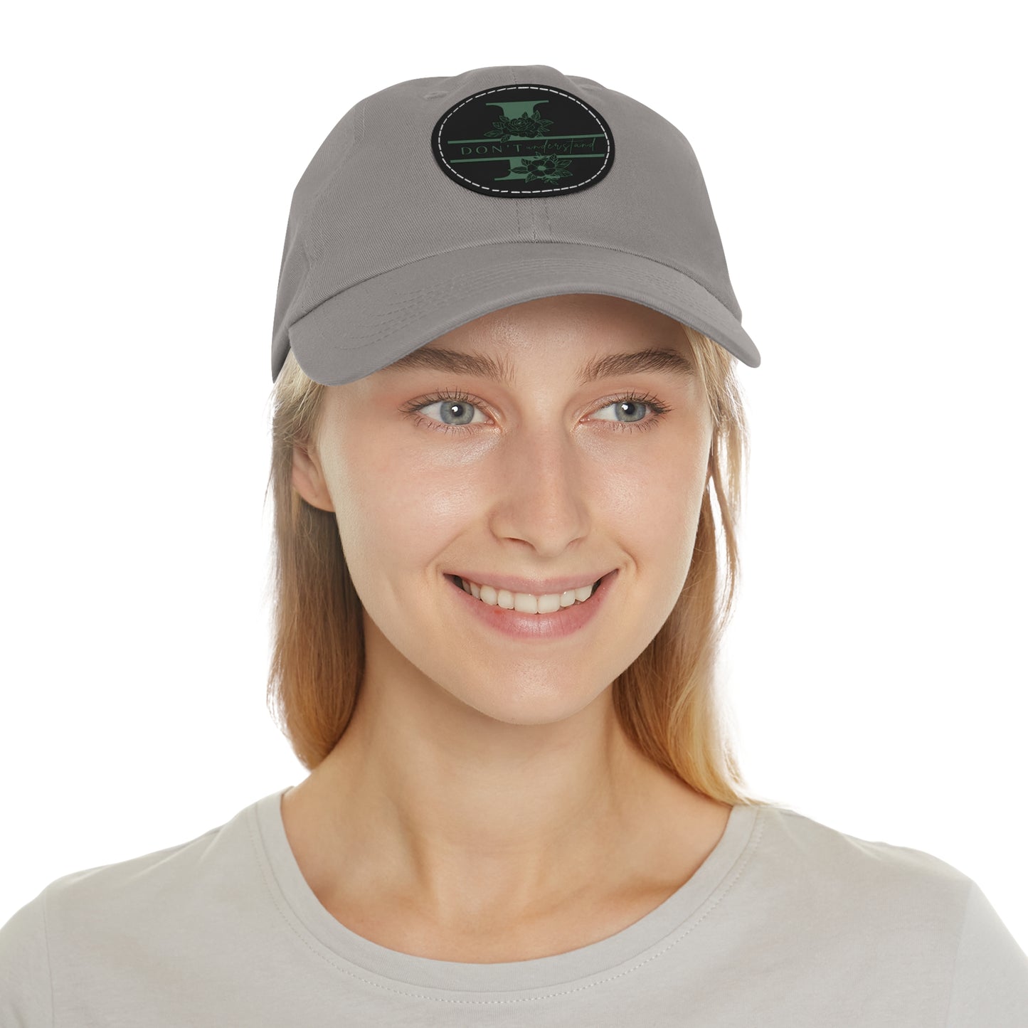 Hat  I dont uinderstand  Leather Patch Baseball Cap