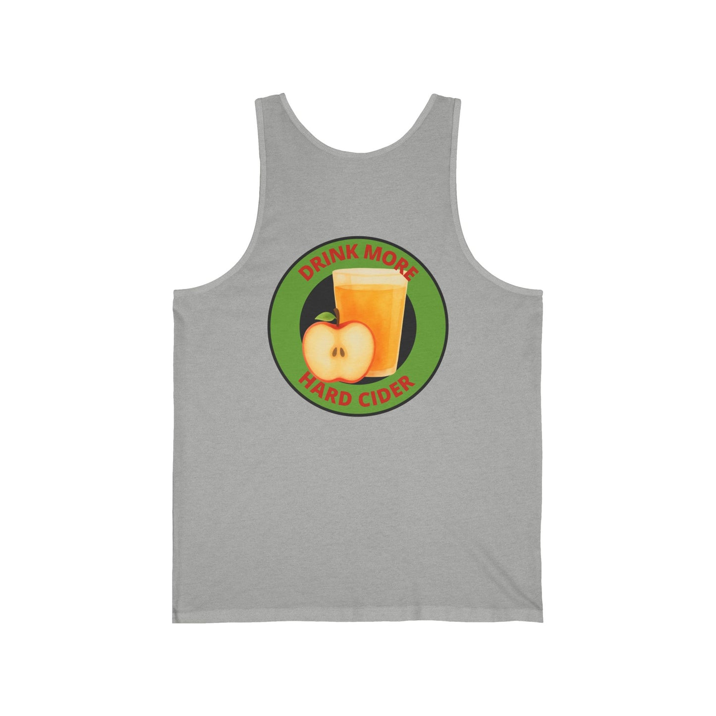 Hard Cider Tank Top — "Drink More Hard Cider" Apple Juice Design