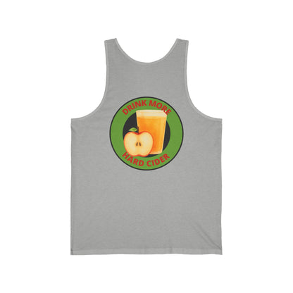 Hard Cider Tank Top — "Drink More Hard Cider" Apple Juice Design