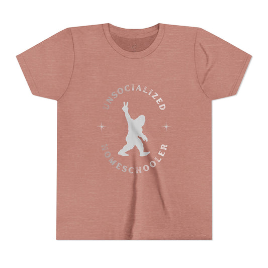 Youth Tee — "Unsocialized Homeschooler" Graphic Shirt (Kids Homeschool Apparel)