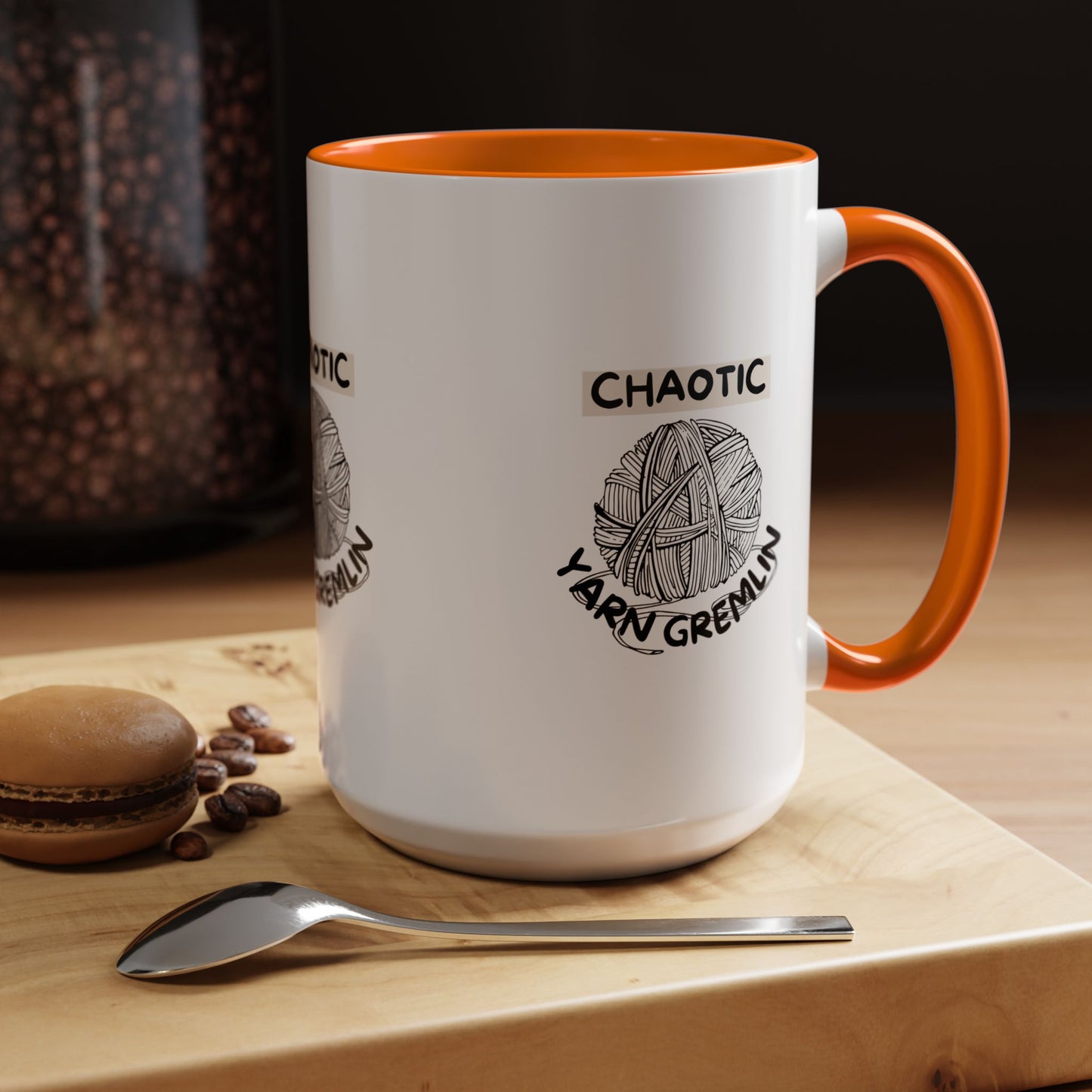 Chaotic Yarn Gremlin Mug – Funny Knitting Coffee Cup (11/15oz)