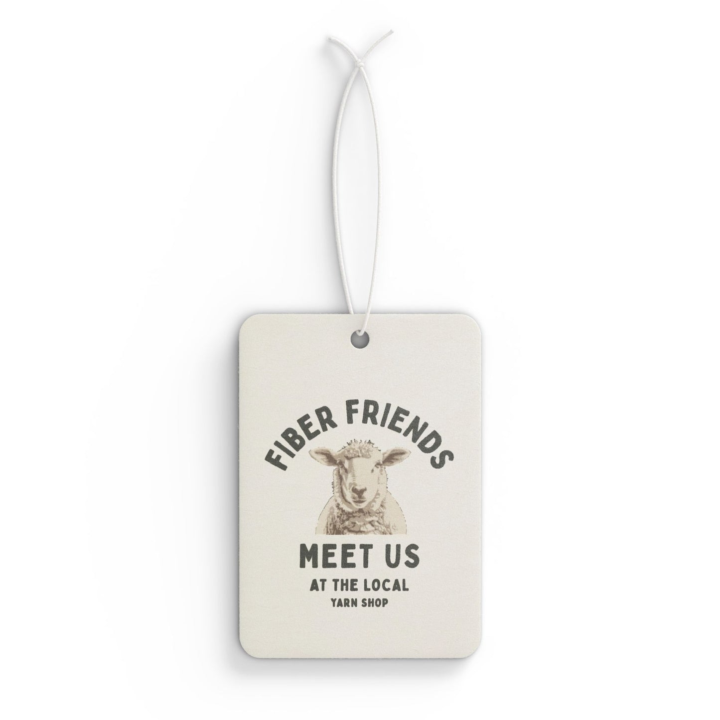 Car Air Freshener — "Fiber Friends"  Design (Meet Us at the Local Yarn Shop)