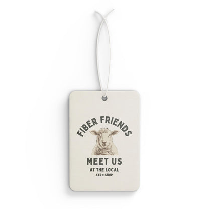 Car Air Freshener — "Fiber Friends"  Design (Meet Us at the Local Yarn Shop)
