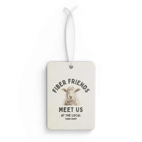 Car Air Freshener — "Fiber Friends"  Design (Meet Us at the Local Yarn Shop)