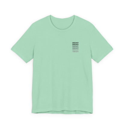 Orange Small-Logo Tee — 'Crochet' Graphic Pocket T-Shirt