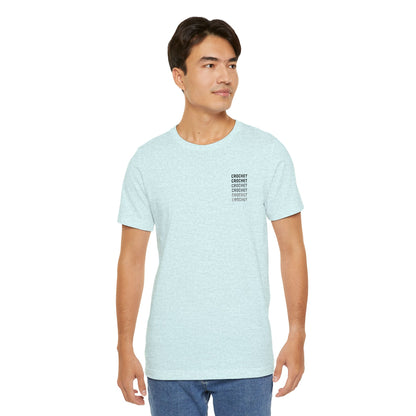 Orange Small-Logo Tee — 'Crochet' Graphic Pocket T-Shirt