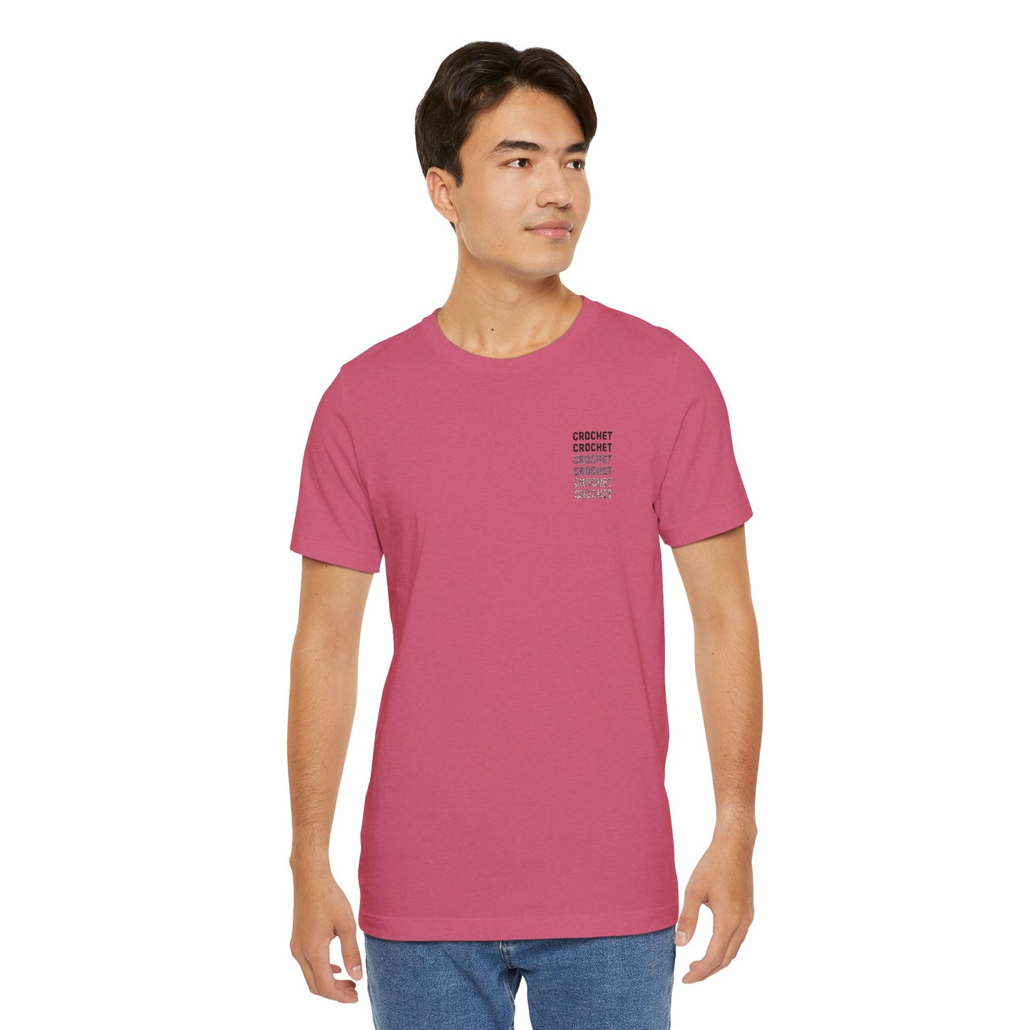 Orange Small-Logo Tee — 'Crochet' Graphic Pocket T-Shirt