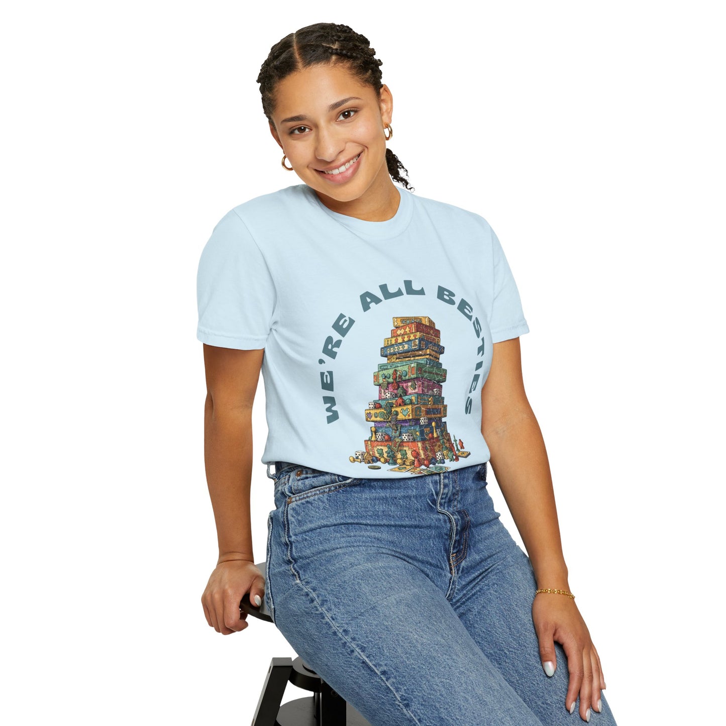 Game Night Besties T-Shirt — "We're All Besties Until Game Night" Graphic Tee