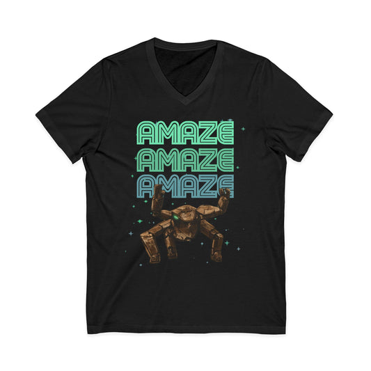 Amaze  VNeck Tee  Retro Graphic Shirt