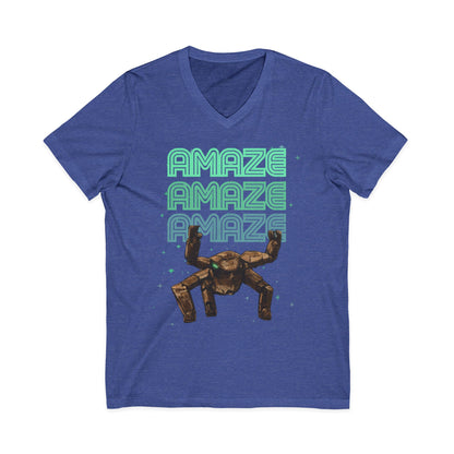 Amaze  VNeck Tee  Retro Graphic Shirt