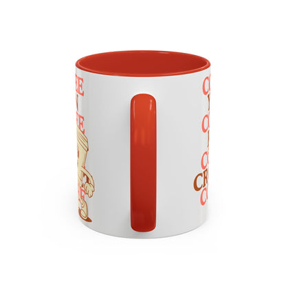Coffee, Yarn, Knit, Crochet Coffee Mug | Retro Coffee Cup Design