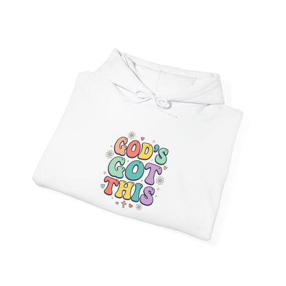 God's Got This Hoodie | Colorful Christian Encouragement, Retro Pastel Groovy