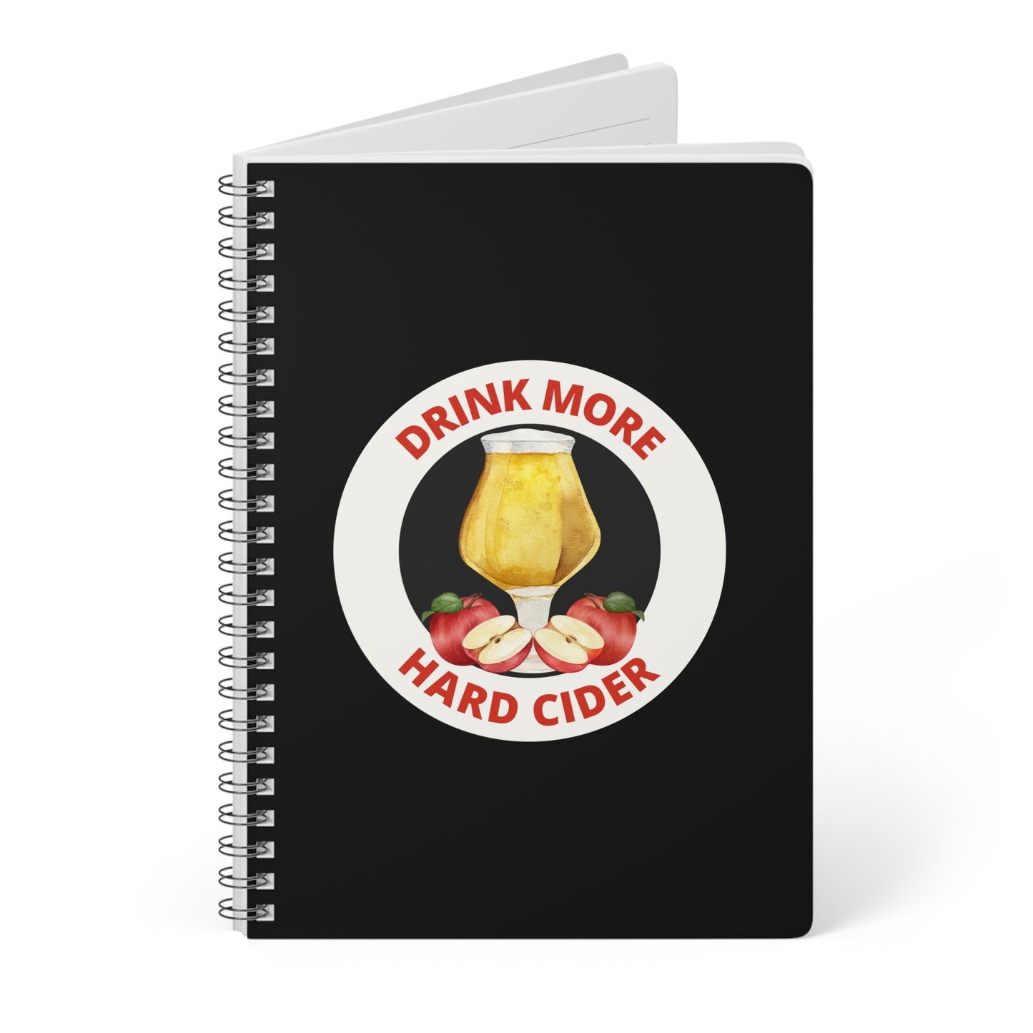 Drink More Hard Cider Notebook — A5 Wirobound Journal for Cider Lovers