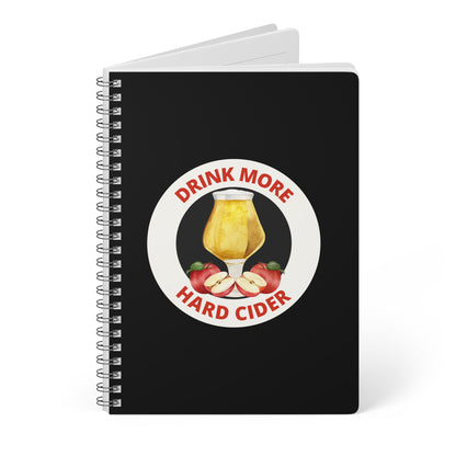 Drink More Hard Cider Notebook — A5 Wirobound Journal for Cider Lovers