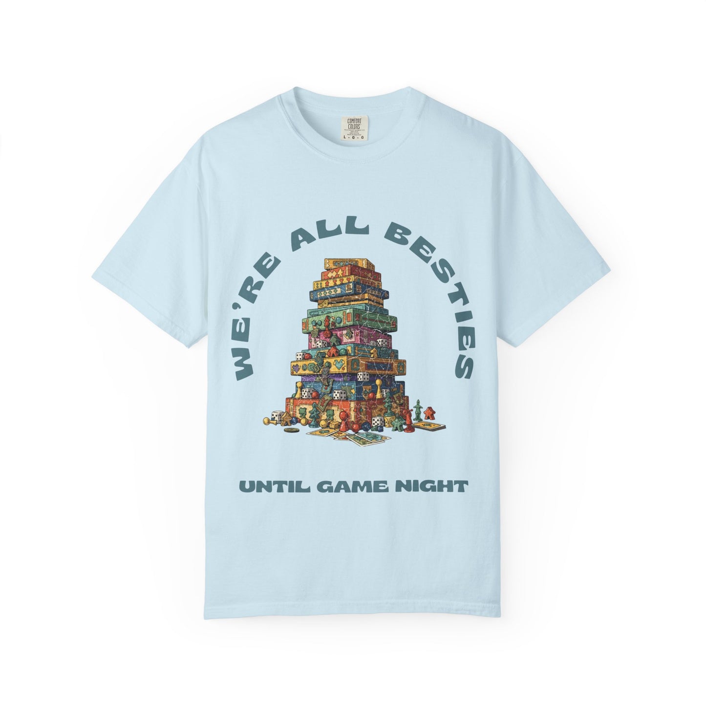 Game Night Besties T-Shirt — "We're All Besties Until Game Night" Graphic Tee