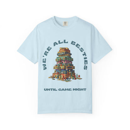 Game Night Besties T-Shirt — "We're All Besties Until Game Night" Graphic Tee