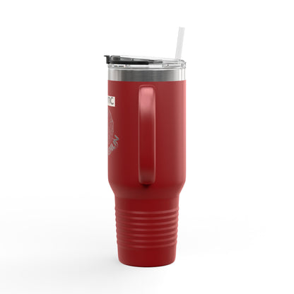 40oz Insulated Travel Mug — "Chaotic Yarn Gremlin" Knitting Lover Tumbler