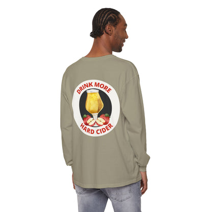 Hard Cider Long Sleeve Tee — “Drink More Hard Cider” Graphic
